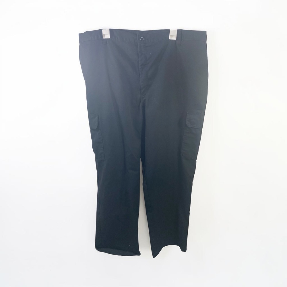 Genuine Dickies Mens Black Cargo Work Pants Utility Twill W641B8G 44x30